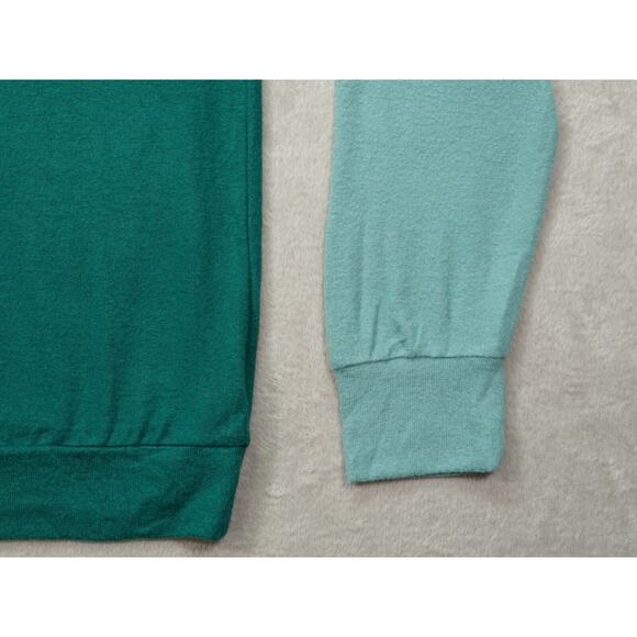 Gibsonlook Womens Green Tops Colorblock Long Sleeve Sweater Round Neck Size M - Picture 10 of 13
